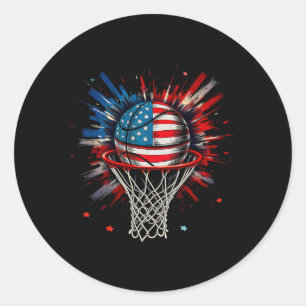 Pegatina Redonda Sketll 4 De Julio Hombres Chicos Bandera Americana