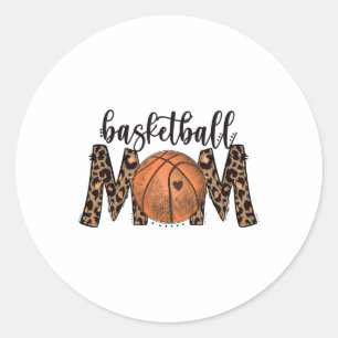 Pegatina Redonda Sketll Mom Leopard Print Cheetah Orud Mom Sport