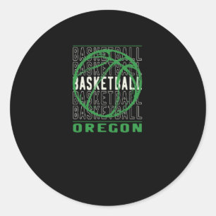Pegatina Redonda Sketll Oregon Merch Uni Adulto Sketll Negro Pequeñ