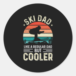 Pegatina Redonda Ski Dad