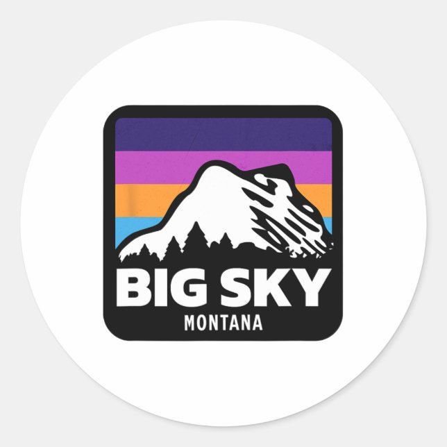 Pegatina Redonda Ski familiar de snowboard Ski (Anverso)