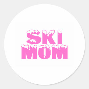 Pegatina Redonda Ski Mom