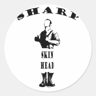 Pegatina Redonda skinhead aguda