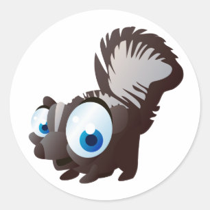 Pegatina Redonda Skippy The Skunk