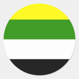 Pegatina Redonda Skoliosexual Pride Flag 