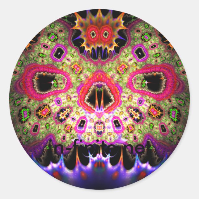 Pegatina Redonda SkullFace (Anverso)