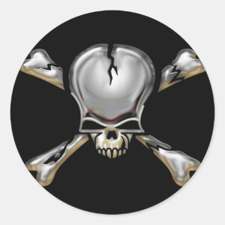 Pegatina Redonda SkullnBonezX