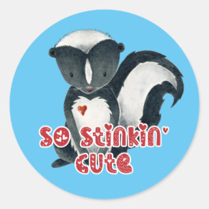 Pegatina Redonda Skunk acuático