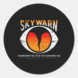 Pegatina Redonda Skyadvierte En Problemas También Disponible Como N