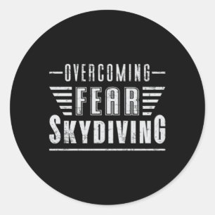 Pegatina Redonda Skydive Skydive Skydiver Plane Jump Funny Gift