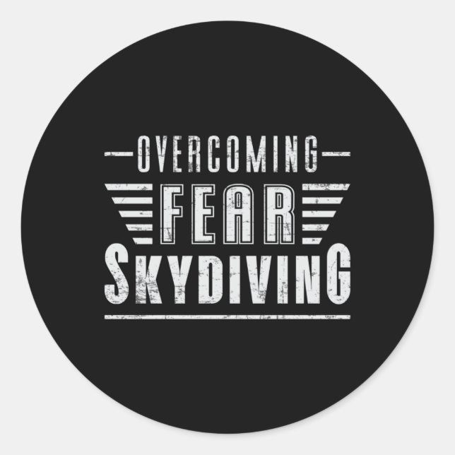 Pegatina Redonda Skydive Skydive Skydiver Plane Jump Funny Gift (Anverso)