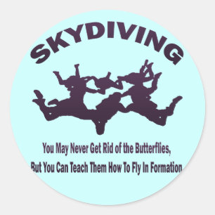 PEGATINA REDONDA SKYDIVING