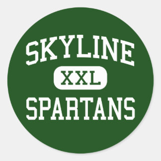 Pegatina Redonda Skyline - Spartans - High - Issaquah Washington