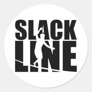 Pegatina Redonda Slackline