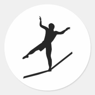 Pegatina Redonda Slackline