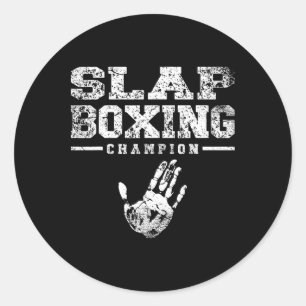 Pegatina Redonda Slapboxing Slap-boxing Sparring Fighting Sport
