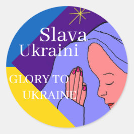 Pegatina Redonda Slava Ukraini