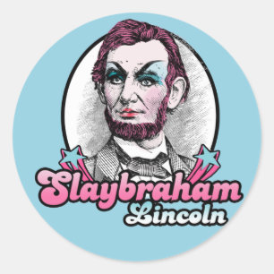 Pegatina Redonda Slaybraham Lincoln T-Shirt