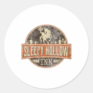 Pegatina Redonda Sleepy Hollow Alloween Horseman
