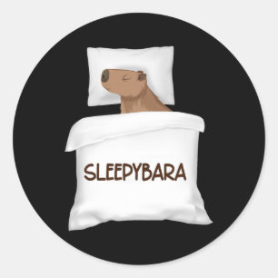 Pegatina Redonda Sleepyba de pajamas