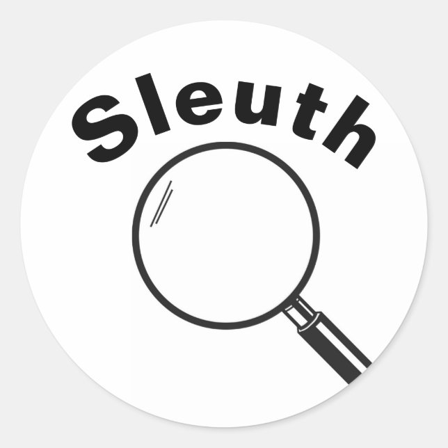 Pegatina Redonda Sleuth (Anverso)