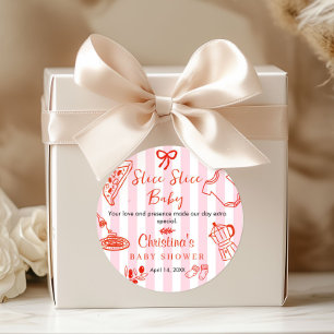 Pegatina Redonda Slice Slice Baby Shower Gracias
