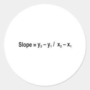 Pegatina Redonda Slope Formula Math Mathematical Physics