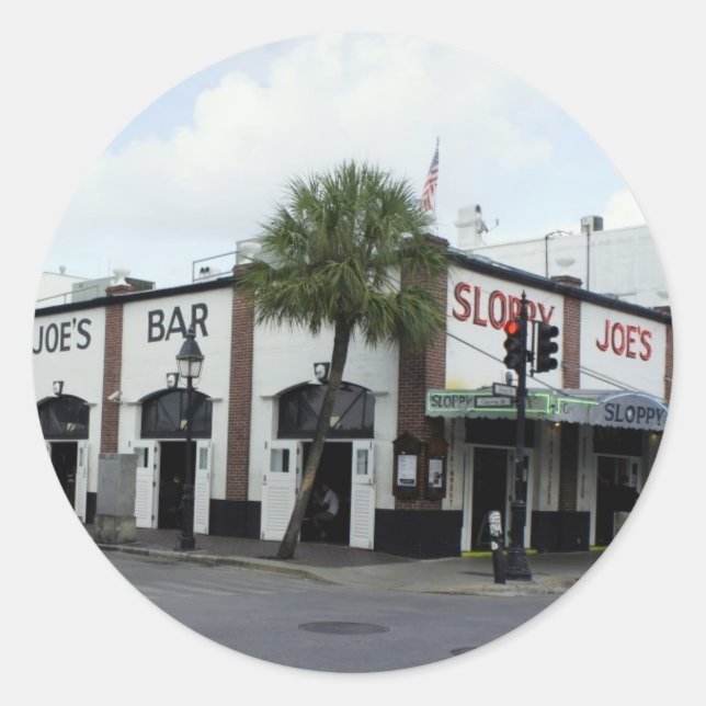 Pegatina Redonda Sloppy Joe (Anverso)