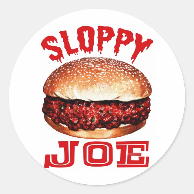 Pegatina Redonda Sloppy Joe (Anverso)