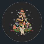 Pegatina Redonda Slots Christmas Tree Lights Divertidos Sloths Xmas<br><div class="desc">Slots Christmas Tree Lights Divertidos Sloths Xmas Gift</div>