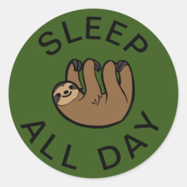 Pegatina Redonda Slove Sleep All Day