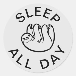 Pegatina Redonda Slove Sleep All Day