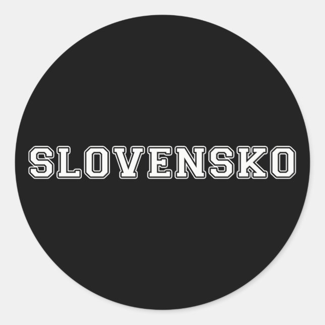Pegatina Redonda Slovensko (Anverso)