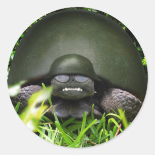Pegatina Redonda Slow Commando