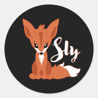 Pegatina Redonda Sly Fox