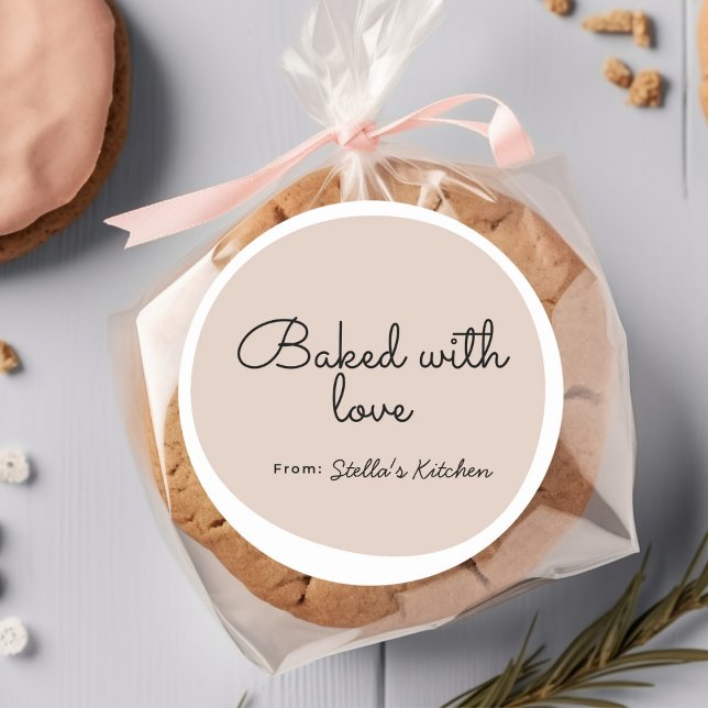 Pegatina Redonda Small Bakery Business Made with love Sticker (Subido por el creador)