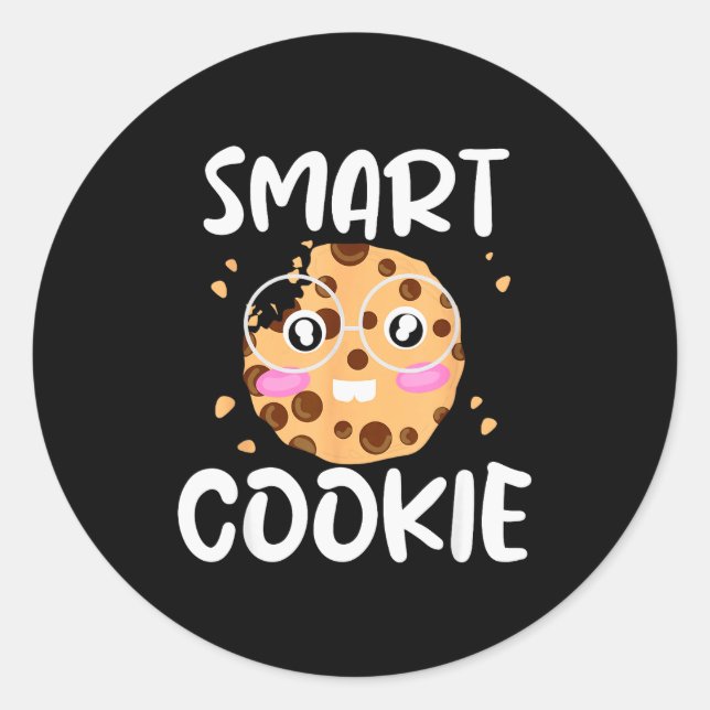 Pegatina Redonda Smart Cookie - Funny Idiom Joke Tee  (Anverso)
