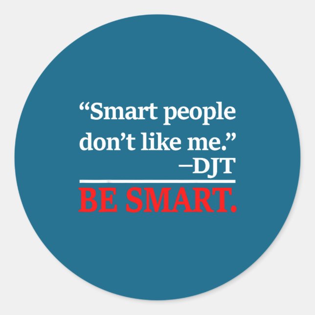 Pegatina Redonda Smart Don' Like (Anverso)