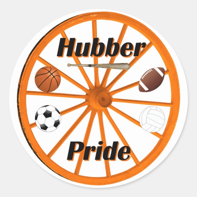 Pegatina Redonda Smethport Hubbers Sports Supporter Pegatinas (Anverso)