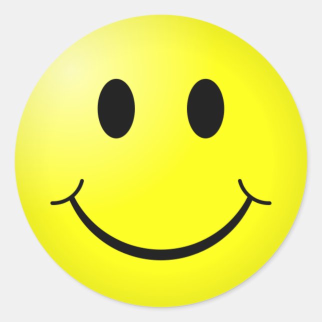 Pegatina Redonda Smiley (Anverso)
