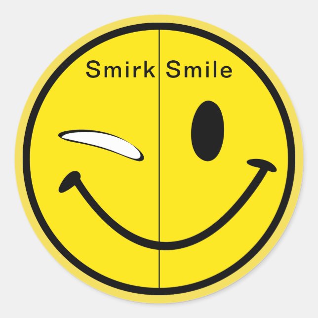 Pegatina Redonda SmirkSmile (Anverso)