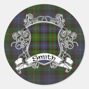 Pegatina Redonda Smith Tartan Shield