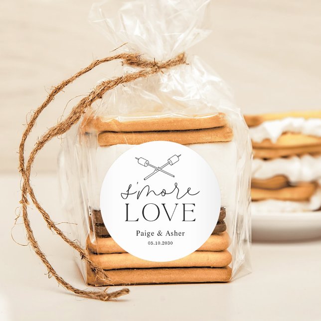 Pegatina Redonda Smore Love Boda Bridal Birthday Party Favor (Subido por el creador)
