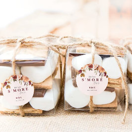 Pegatina Redonda S'more love Fall Wedding Favor