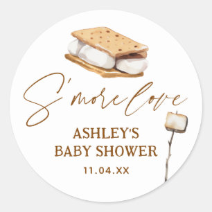 Pegatina Redonda S'more Love Smore baby Shower
