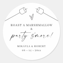 Pegatina Redonda S'mores Kit Etiquetas Favor Regalo del partido de 
