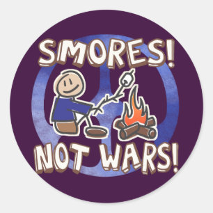 Pegatina Redonda S'mores Not Wars