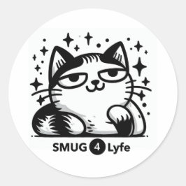 Pegatina Redonda SMUG4Lyfe - ¡Es una forma de vida!