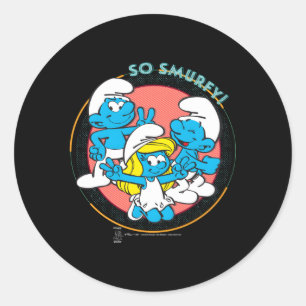 Pegatina Redonda Smurfette Jokey So Smurfey
