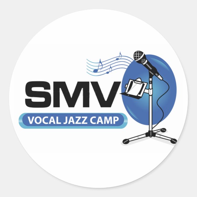 Pegatina Redonda SMV Vocal J (Anverso)